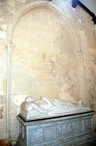 The outline of the former chancel east window August 2011